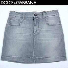 ドルチェ＆ガッバーナ DOLCE&GABBANA ドルガバ レディース パンツ ボトムス スカート ドルガバロゴメタルプレート付きデニムミニスカート ウォッシュドブルー 青 F4O40D G868P N0040 13S (R42800)【送料無料】【smtb-TK】