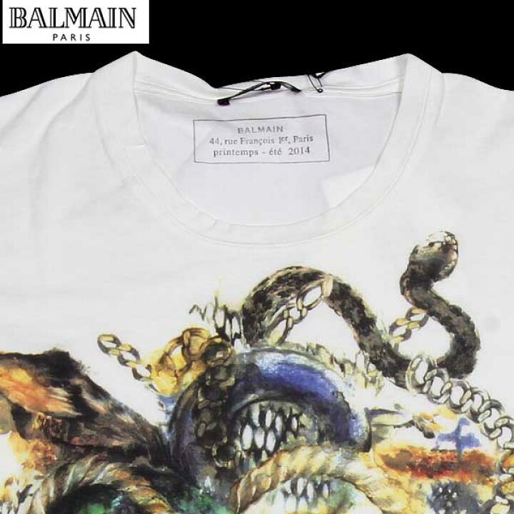 楽天市場】バルマン BALMAIN メンズ トップス Tシャツ 半袖 ロゴ 