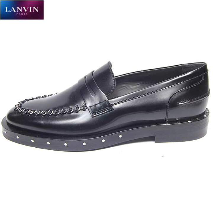 楽天市場 ランバン Lanvin メンズ 靴 ブーツ レザーシューズ スタッズ付き メタルレザーペニーローファー ブラック Bwma Vlg 10 14s R 送料無料 Smtb Tk ガッツ ブランドショップ