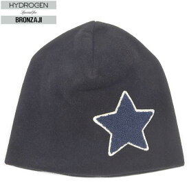 ハイドロゲン HYDROGEN メンズ 小物 キャップ 帽子 ニットキャップ スターワッペン付きフリースニットキャップ ユニセックス可 ブラック 黒 158026 007 BLACK DB14A (R7780)