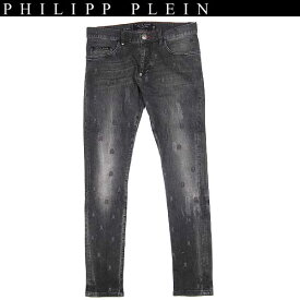 フィリッププレイン PHILIPP PLEIN メンズ ボトムス デニムパンツ ジーンズ 総柄スカル入りスリムフィットジーンズ "dream big" グレー 色違い(ブラック・ブルー)あり HM581229 10GP grey platinum GB14A【送料無料】【smtb-TK】