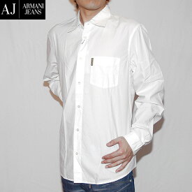 アルマーニジーンズ ARMANI JEANS メンズ ドレスシャツ C69-DN10 ホワイト 白 【送料無料】【smtb-TK】