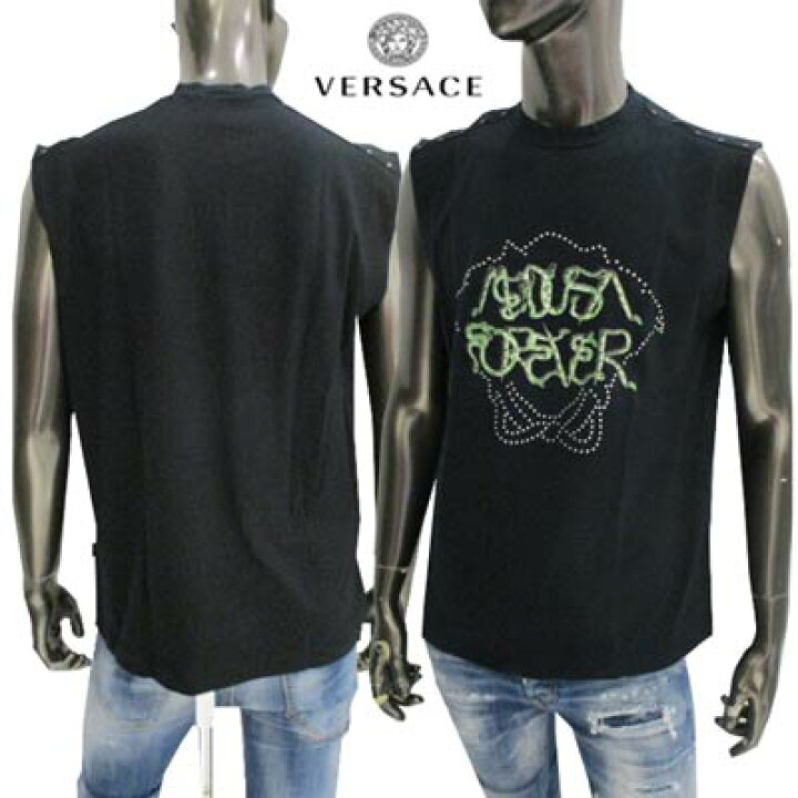 楽天市場】ヴェルサーチ VERSACE メンズ トップス 袖なし Tシャツ 