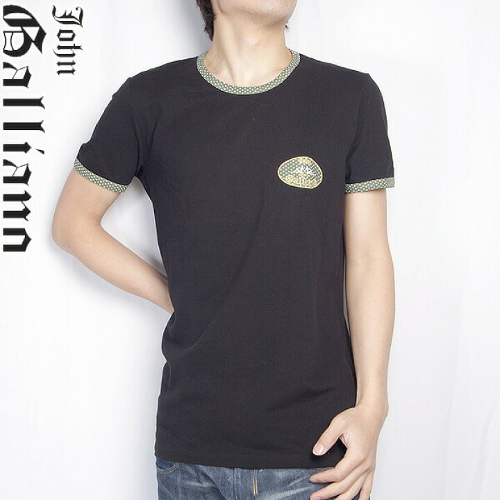 John Galliano 黒 Tシャツ グラフィックプリント