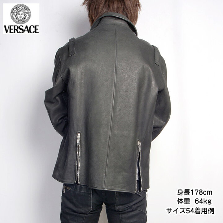 楽天市場】ヴェルサーチ VERSACE メンズ アウター ジャケット レザー  