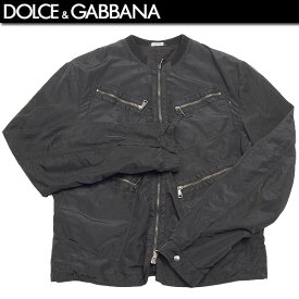 ドルチェ＆ガッバーナ DOLCE&GABBANA メンズ アウター ジャケット ロゴ ジップロゴ刻印・マルチジップポケット付ノーカラージップジャケット G9N46T FUMSM N0000【送料無料】【smtb-TK】