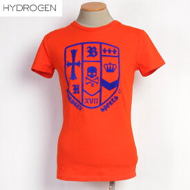 ハイドロゲン HYDROGEN レディース トップス インナー カットソー Tシャツ 半袖Tシャツ クルーネック 紋章スカルロゴ レッド 赤 0B51090C3 12S (R11700)