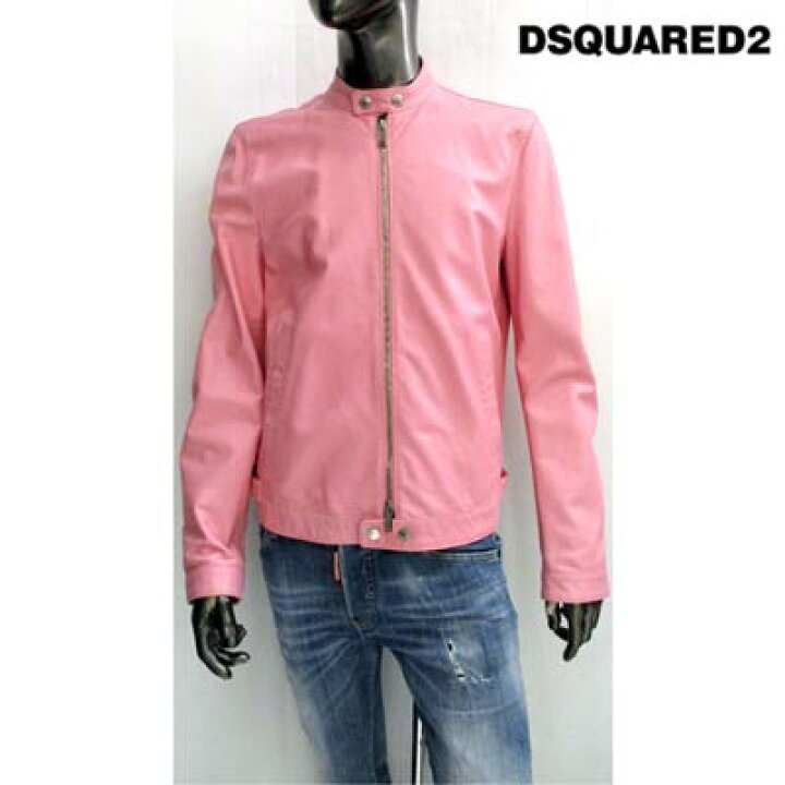 楽天市場 ディースクエアード Dsquared2 メンズ アウター ジャケット レザージャケット ラムスキン ピンクカラーシングルライダースジャケット S74am0519 Sx7817 387 15s R 送料無料 Smtb Tk ガッツ ブランドショップ