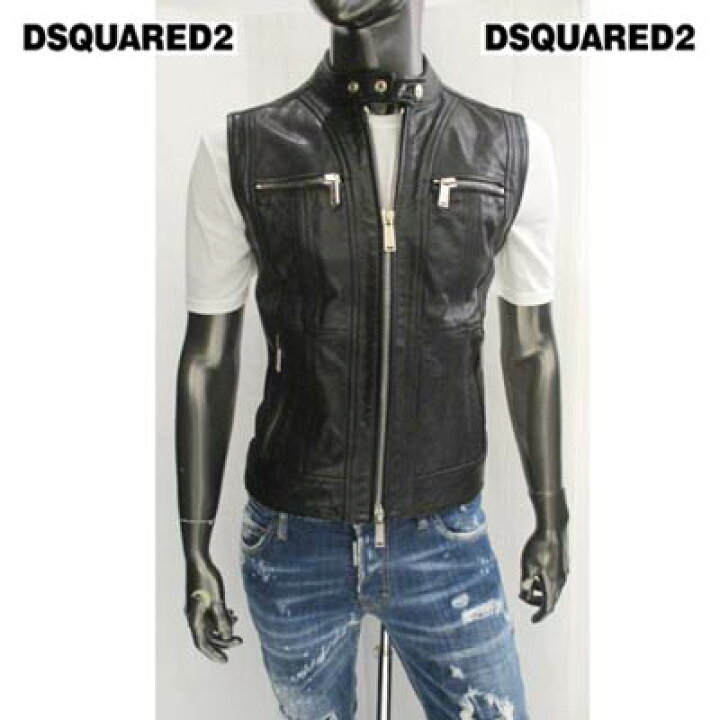 楽天市場】ディースクエアード DSQUARED2 メンズ レザー ベスト 