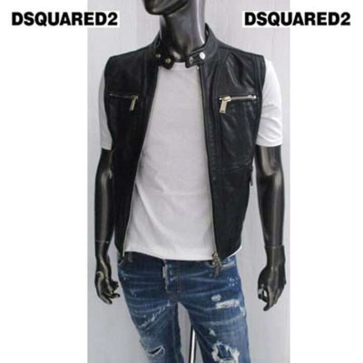 楽天市場】ディースクエアード DSQUARED2 メンズ レザー ベスト 