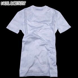 ニールバレット Neil Barrett メンズ トップス Tシャツ 迷彩プリント半袖クルーネックTシャツ ホワイト 白PBJT61 A519S 1458 (R43500)【送料無料】【smtb-TK】