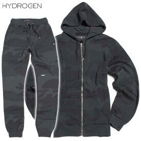 ハイドロゲン HYDROGEN メンズ ジップアップ パーカー スウェット パンツ セットアップ 上下組 190006+190016 857 DB61A (R84240)【送料無料】【smtb-TK】