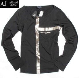 アルマーニジーンズ ARMANI JEANS レディース トップス ロンT 長袖 ロゴ ARMANI JEANSテープロゴ付ロングTシャツ ブラック 6X5T56 5JPXZ 1200 61A (R12960) 【送料無料】【smtb-TK】