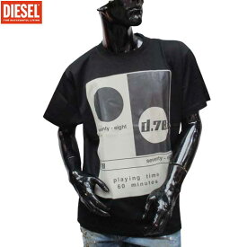 ディーゼル DIESEL メンズ トップス 半袖 Tシャツ グラフィックロゴプリント付Tシャツ ブラック 00SVRF 900 71S