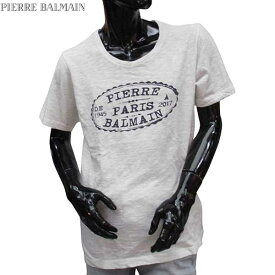 ピエールバルマン Pierre Balmain メンズ トップス Tシャツ 半袖 ロゴ フロントPierre Balmainサークルロゴプリント付きTシャツ HP66221T 16289 003 71S【送料無料】【smtb-TK】