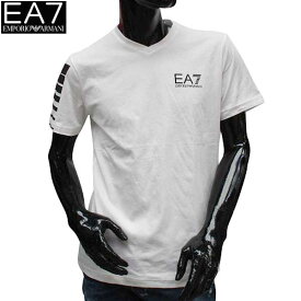 エンポリオアルマーニ EMPORIO ARMANI メンズ トップス Tシャツ 半袖 ロゴ 左側アーム部分模様・チェスト部分EA7 ロゴプリント付きTシャツ 白 3YPTB8 PJ02Z 1100 71S (R11880)