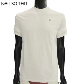 ニールバレット Neil Barrett メンズ Tシャツ 半袖 トップス フロントミニサンダーボルトロゴプリント付きTシャツ ホワイト 色違い(ブラック)あり BJT300C F501P 03 (R28000)【送料無料】【smtb-TK】