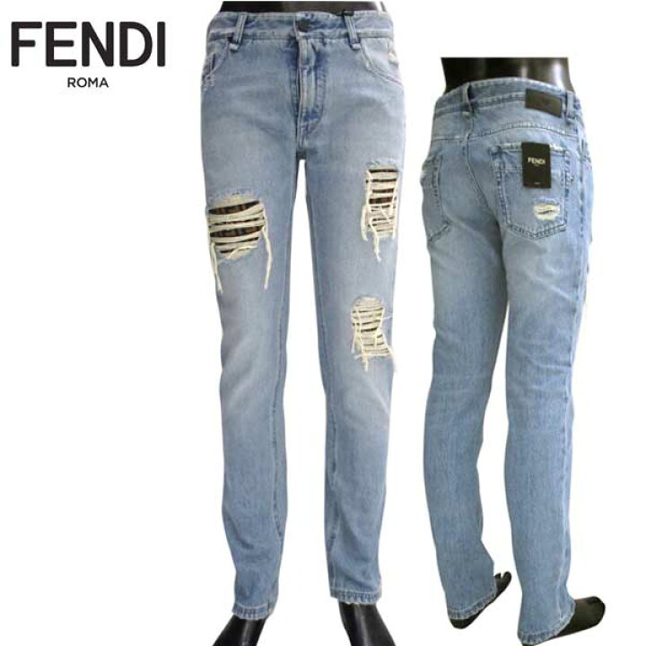 楽天市場】【完売】フェンディ FENDI メンズ ダメージ デニム ジーンズ 