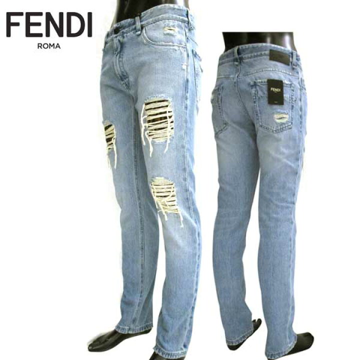 楽天市場】【完売】フェンディ FENDI メンズ ダメージ デニム ジーンズ 