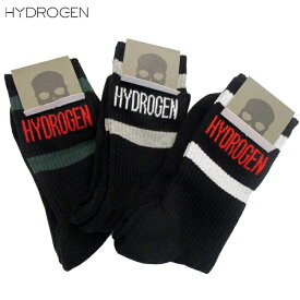 ハイドロゲン HYDROGEN メンズ 靴下 ロゴ 3足組 3足セットHYDROGENロゴ付きソックス 黒 225930 007 81S (R16200)【送料無料】【smtb-TK】