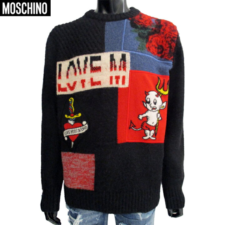 楽天市場】モスキーノ MOSCHINO メンズ ニット トレンド セーター 