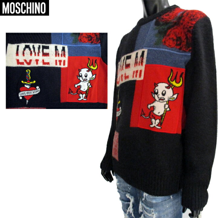 楽天市場】モスキーノ MOSCHINO メンズ ニット トレンド セーター 