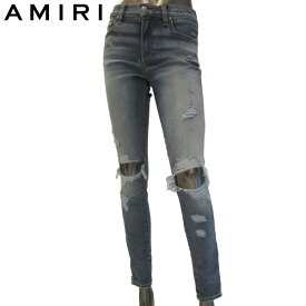 アミリ AMIRI レディース パンツ ボトムス デニム クラッシュ加工・チェーン付きスキニーデニム ブルー WBTHR DESINM MEDIUM INDIGO 81S (R158000) 【送料無料】【smtb-TK】