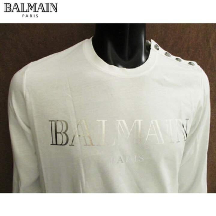 楽天市場】バルマン BALMAIN メンズ トップス ロンT 長袖 ロゴ 肩部分 