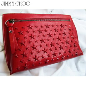 ジミーチュウ Jimmy Choo レディース 鞄 バッグ クラッチバッグ ロゴ ユニセックス可 スタースタッズ・ロゴ付きクラッチバッグ 赤 CORALIE/L ENL RED 81A (R83160)【送料無料】【smtb-TK】