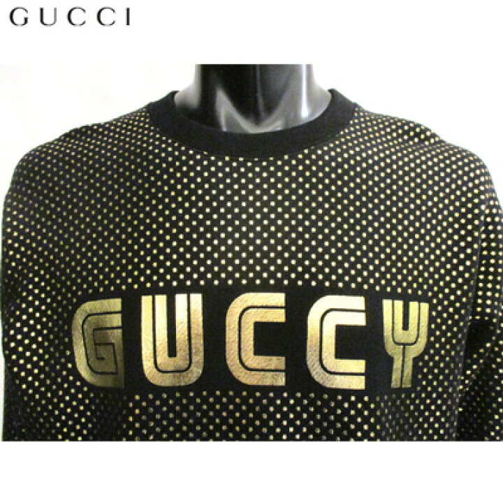 楽天市場】【Msize】 グッチ GUCCI メンズ トレーナー ロゴ入り 金 