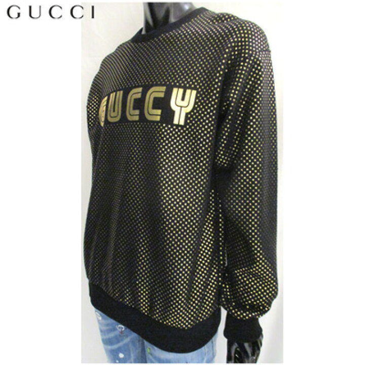 楽天市場】【Msize】 グッチ GUCCI メンズ トレーナー ロゴ入り 金 