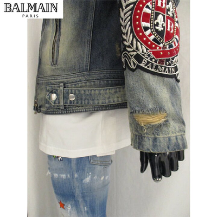 楽天市場】バルマン BALMAIN メンズ アウター ジャケット デニム 