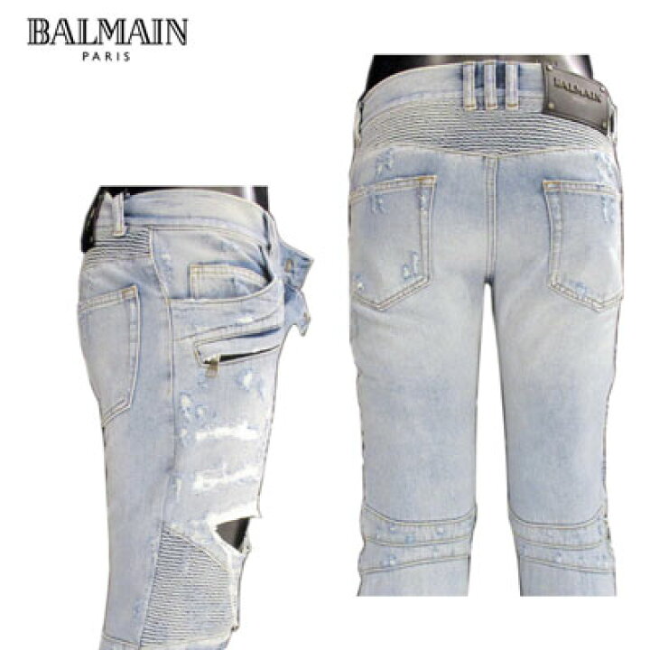 楽天市場】バルマン BALMAIN メンズ パンツ ボトムス デニム スキニー 