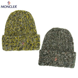 モンクレール MONCLER メンズ 帽子 ニット帽 ロゴ ユニセックス可 2color MONCLERロゴ・ミックスカラーニットキャップ 黒/黄 緑 D2 097 9920100 999CS / 288 81A (R52480)【送料無料】【smtb-TK】