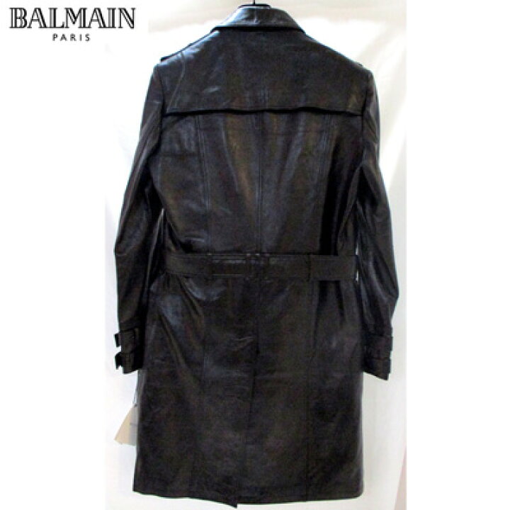 楽天市場】バルマン BALMAIN メンズ レザーコート ラムレザー トレンチ  