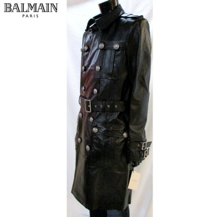 楽天市場】バルマン BALMAIN メンズ レザーコート ラムレザー トレンチ  