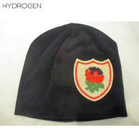 ハイドロゲン HYDROGEN メンズ 帽子 ニット帽 パイル地ワッペン付きニット帽 ブラック フリース生地 黒 花ワッペン B00008 007 32002301 DB12A (R9900)