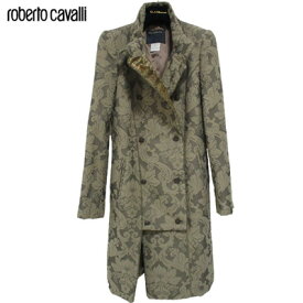 クラスロベルトカバリ Class Roberto Cavalli レディース コート アウター 花柄 シック デザイン 襟裏 ポイント BEIGE 11 | CD 113 K 144 722 CAPO SPALLA LUNGO (R187950)【送料無料】【smtb-TK】