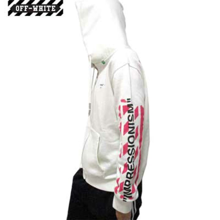 楽天市場】オフホワイト OFF-WHITE メンズ フルジップパーカー ピンク 