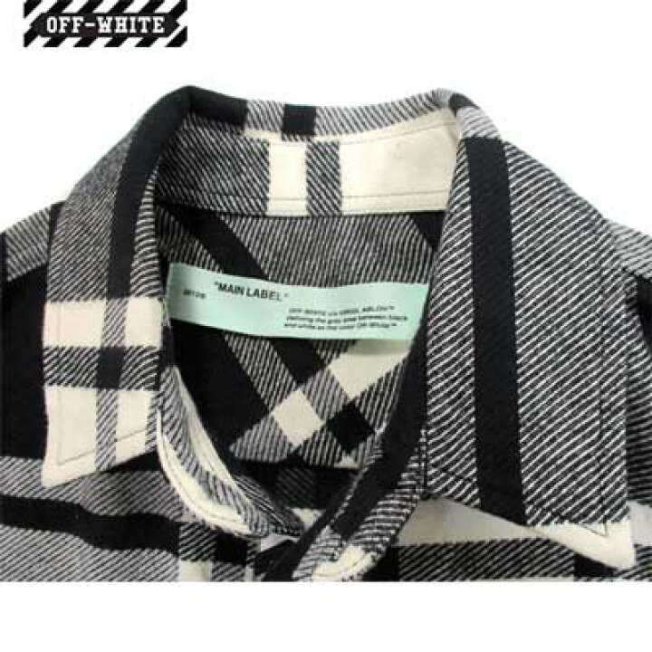 楽天市場】オフホワイト OFF-WHITE メンズ チェックシャツ ピンク矢印  