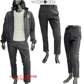 ハイドロゲン HYDROGEN メンズ パンツ ボトムス スラックス ロゴ セットアップ着用可(トップス別売り) グレンチェックスラックスパンツ 灰色 240H10 482 91S (R49680)【送料無料】 【smtb-TK】