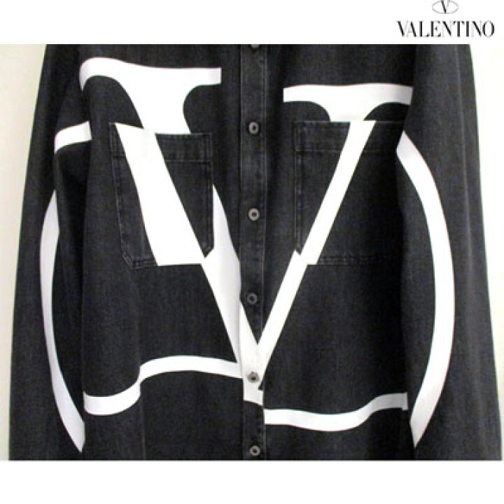 楽天市場】ヴァレンティノ VALENTINO フロントVロゴブラックデニム 