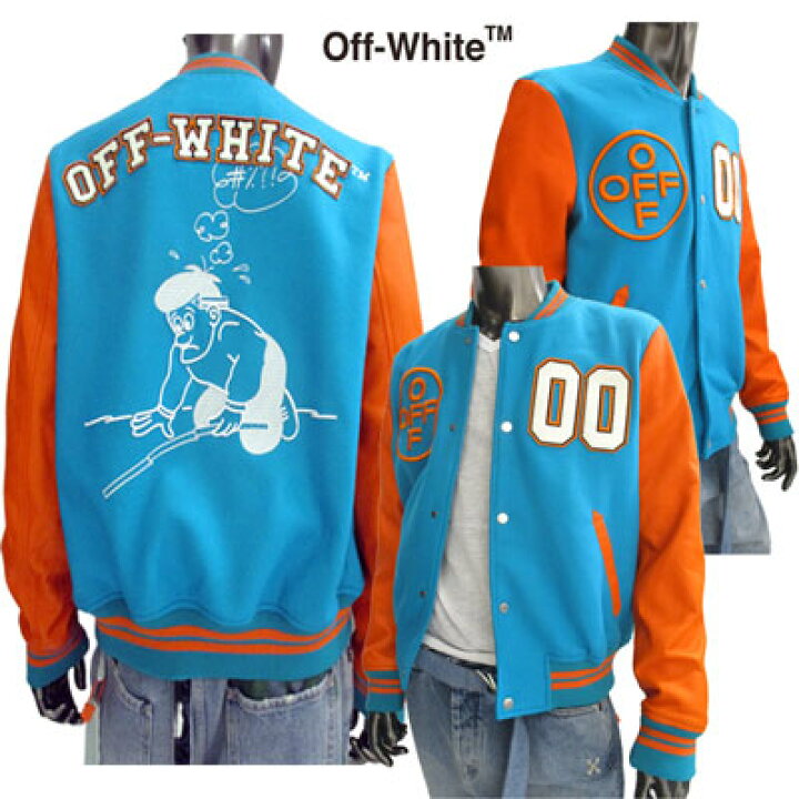 楽天市場】【完売】オフホワイト OFF-WHITE メンズ LEATHER VARSITY 