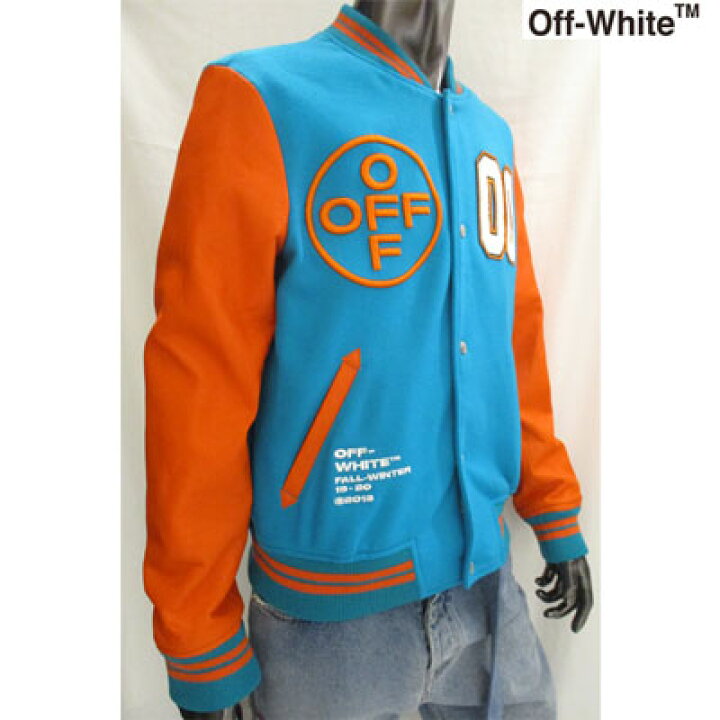 楽天市場】【完売】オフホワイト OFF-WHITE メンズ LEATHER VARSITY