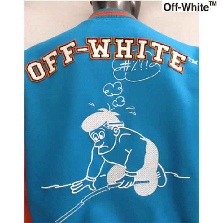 楽天市場】【完売】オフホワイト OFF-WHITE メンズ LEATHER VARSITY 