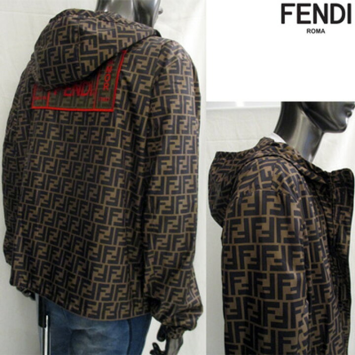 楽天市場】フェンディ FENDI FF総柄ロゴ・フード付きジャケット ジップ 
