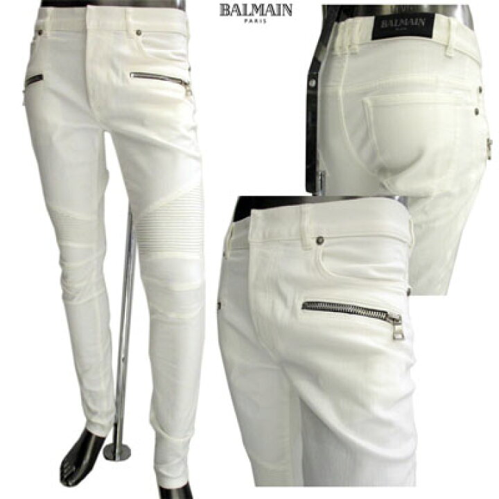 楽天市場】バルマン BALMAIN メンズ パンツ デニム バイカーパンツ 