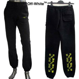 オフホワイト OFF-WHITE メンズ パンツ ボトムス ジョガーパンツ スウェットパンツ ロゴ OFF-WHITEロゴ・アロー入りスウェットパンツ 黒 OMCH020F 19E30010 1060 (R64900/R65200) 【送料無料】【smtb-tk】 91A