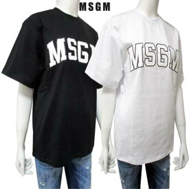 エムエスジーエム MSGM レディース トップス Tシャツ 半袖 ロゴ 2color フロントMSGMビッグロゴ入りTシャツ 白/黒 2741MDM62 195797 01/99 (R18700) 91A【送料無料】 【smtb-TK】