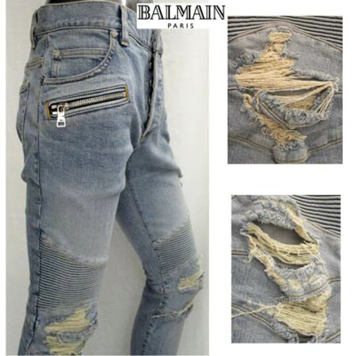 楽天市場】バルマン BALMAIN メンズ パンツ ボトムス デニム 
